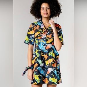 Rachel Antonoff Paris romper in poisonous frog print. Size 6.